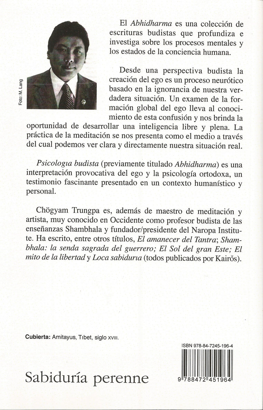 Psicología Budista, Reflexiones Sobre El Abhidharma