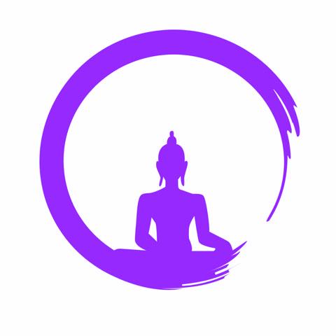 Calcomanía Buda y círculo zen (recorte)