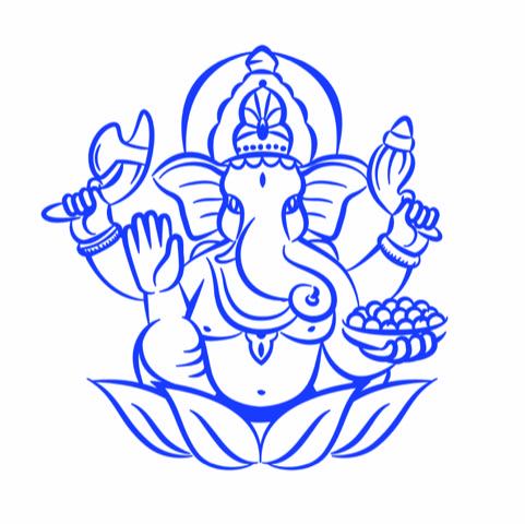 Calcomanía de Ganesh (recorte)