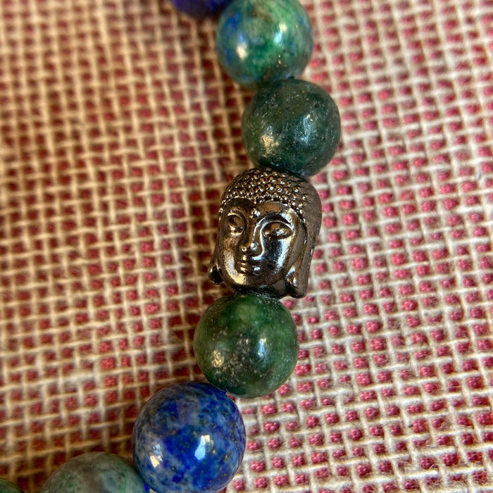 Pulsera De Crisocola Con Dije Ajustable