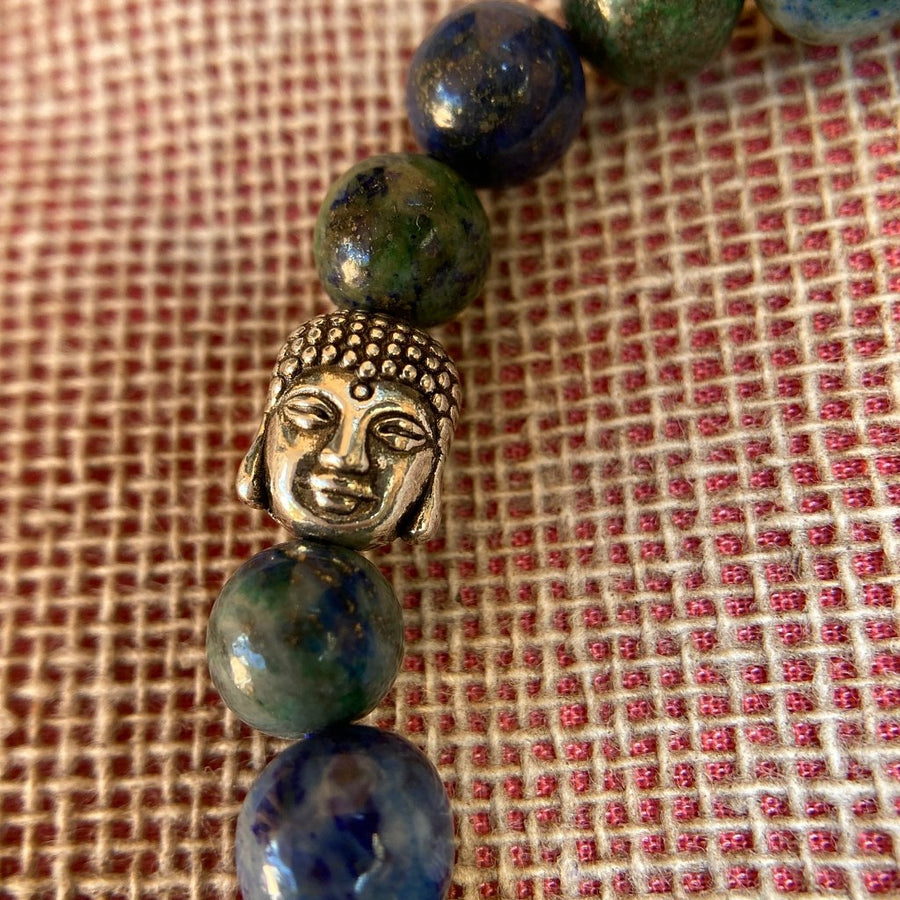 Pulsera De Crisocola Con Dije Ajustable