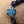 Pulsera de Arenisca Azul de 8 mm con nudo infinito, ajustable